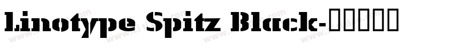 Linotype Spitz Black字体转换